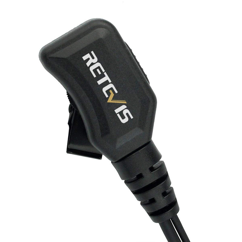 [Australia - AusPower] - Retevis Walkie Talkie Earpiece with Mic G Shape 2 Pin Adjustable Volume Headset Compatible with Retevis H-777 RT22 RT21 Baofeng UV-5R 888S 2 Way Radio(10 Pack) 
