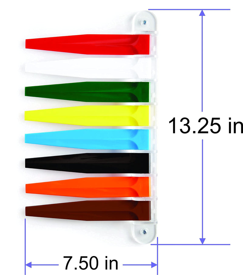 [Australia - AusPower] - Exam Room Flags | Medical Door Flags for Doctors Offices, Hospitals and Clinics | Primary Colors, 8 Flag System, 7" Long 7 Inches 8 Flags 
