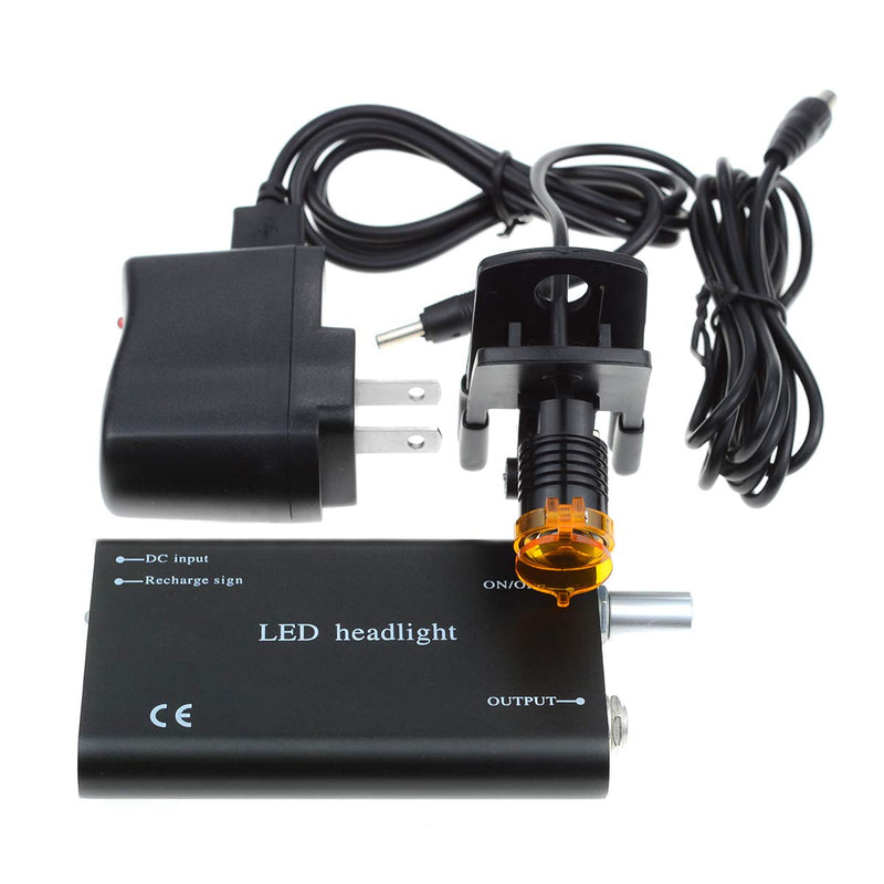 [Australia - AusPower] - Plastic Clip Headlamp for Binocular Loupe with Bag (Black? 