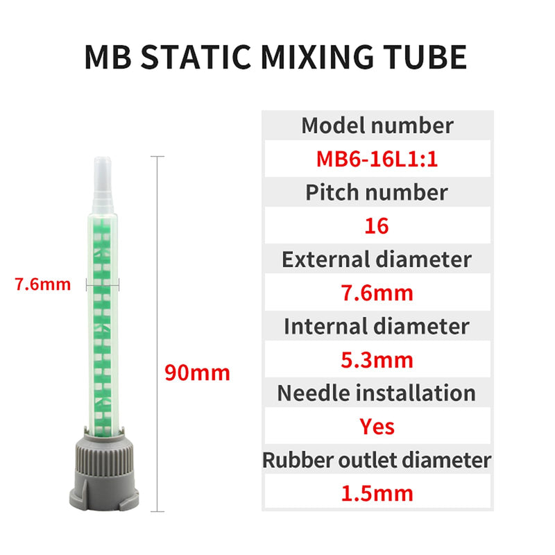 25pcs Mixing Nozzles epoxy Epoxy Adhesive Mixing Nozzle Tip Resin Mixer Adhesive Gun Applicator for 50ml/1.7oz(1:1/2:1Ratio)