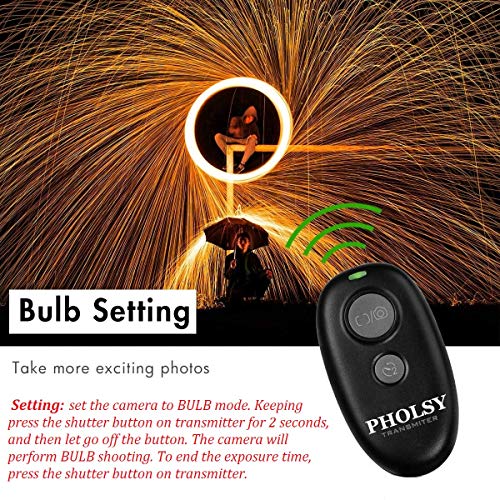 PHOLSY Wireless Shutter Release for Nikon Camera Remote Control