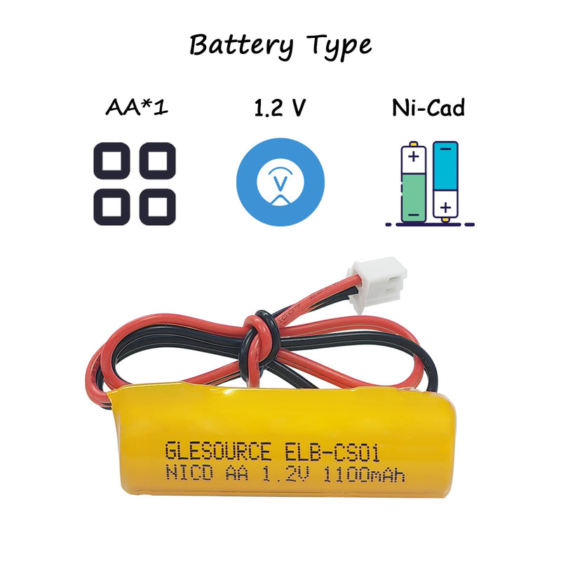 XUNTU ELB-CS01 1.2V Batteries Ni-CD AA Exit Sign Emergency Light Battery Replacement Compatible for Unitech OSA268,ELB-CS01, EXR EL 122 C4T (4 Pack) 4 PCS 1100mAh