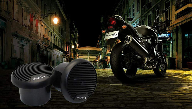 Herdio 3 Inch Waterproof Marine Speakers 2 Way Full Range Audio Stereo System Motorcycle Speaker with MAX Power 140 W (Pair) for Motorcycle,Boat,UTV,ATV,Golf Carts,Powersports,CAR,SPA,Hottub(Black) Black