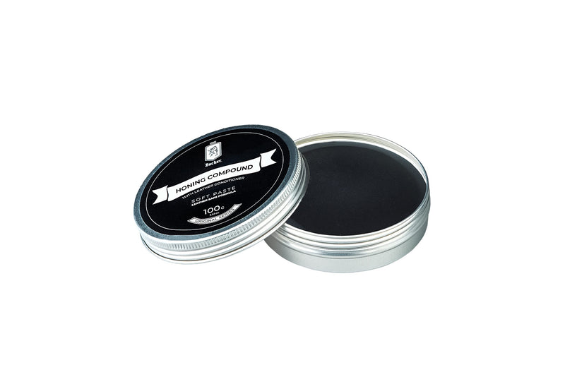 [Australia - AusPower] - BACHER Stripping Paste for Strops and Peelers, Sharpening Paste with Leather Applicator 100 g - Lapping Paste Ultra Fine - Polishing Accessories 