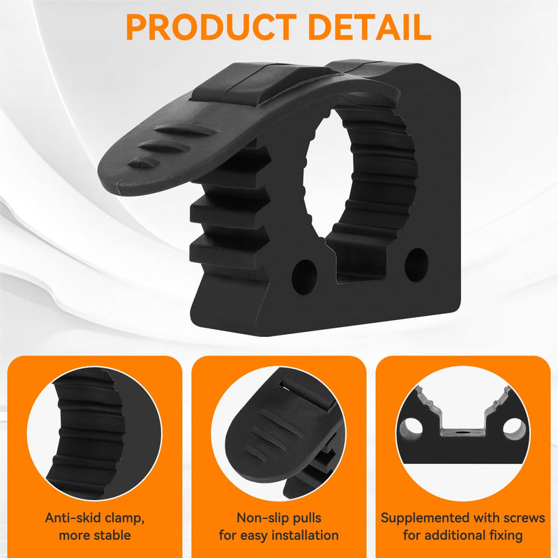 [Australia - AusPower] - 4 Pack Quick Release Rubber Clamp,Rubber Mount Clamps for Securing Equipment from 1" to 2.25" Accessories Adapter Mount for Shovel,Axe,and Tools with screw 