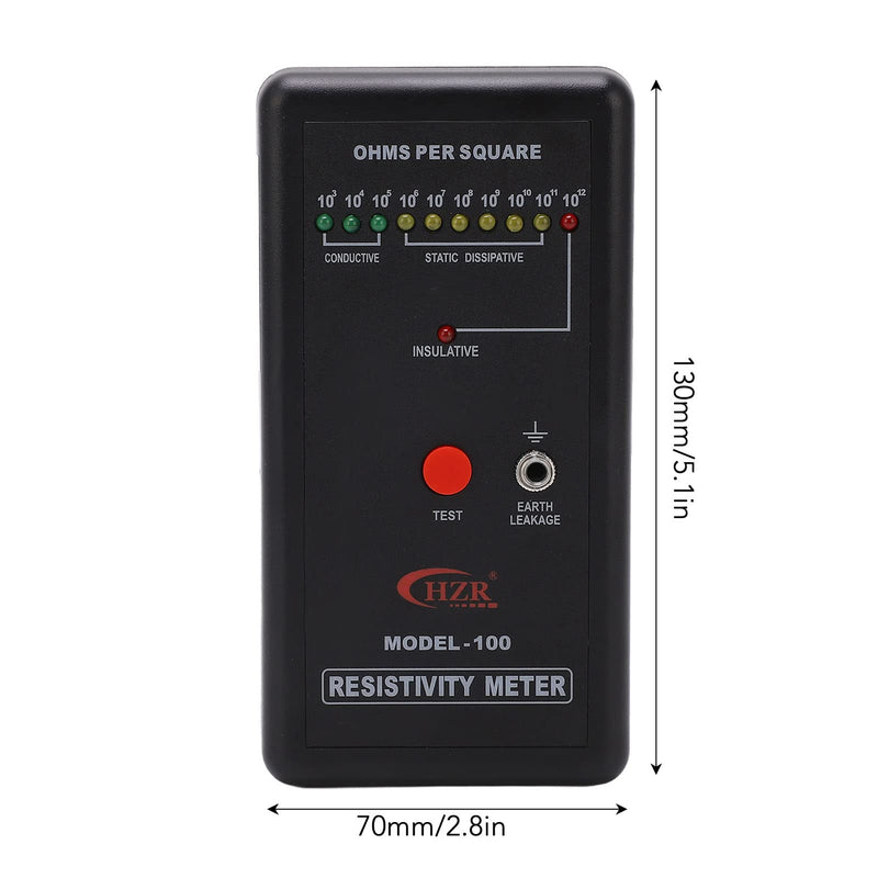 [Australia - AusPower] - Digital Surface Resistance Tester Precise Static Electricity Tester Resistance Measuring Instrument Electrostatic Analyzer Static Detector Self Calibration Static Tester Surface Resistivity Tester 