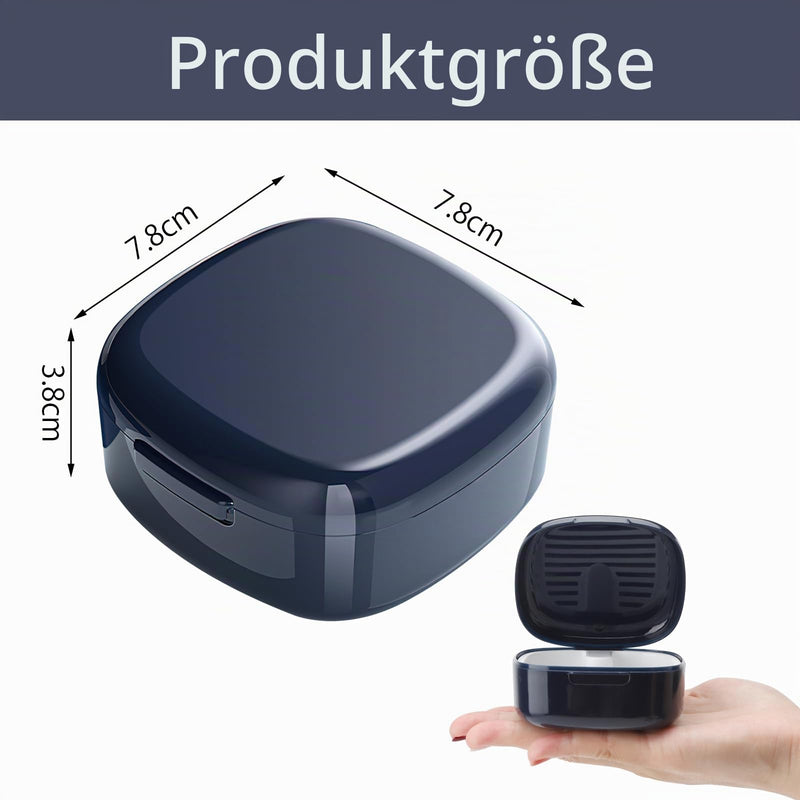 Braces Box with Strainer, Portable Denture Box Cover, Double Layer Hollow Drain, Invisible Braces, Storage Box, Clamp Box, Double Layer Hollow Drain