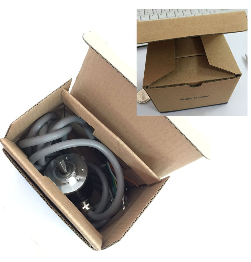 [Australia - AusPower] - 38mm Outer 6mm Solid Shaft Incremental Optical Rotary Encoder GHS38-6G 1024PPR Line Driver Output 5V Voltage Supply Line Driver With 5v 