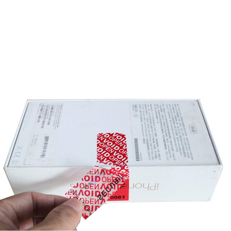 100pcs 100% Total Transfer Tamper Evident Security Warranty Void Stickers/Labels/Seals/Tapes for Shipping, Package, Retail, Food, Medicine (Red, 1 x 3.35 Inches, Serial Numbers)