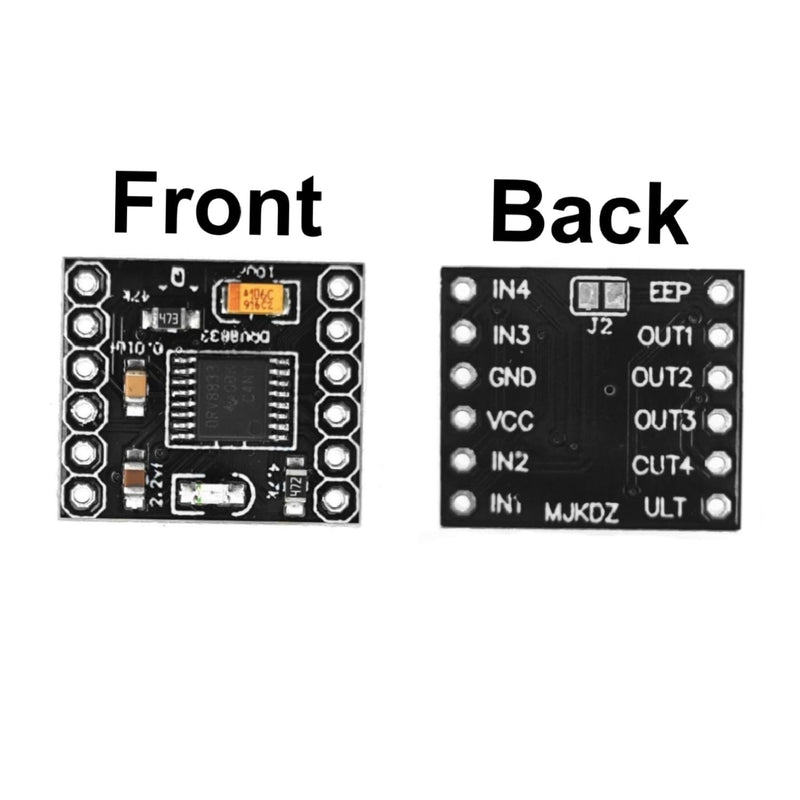 JZK 6 Pack DRV8833 Dual H-Bridge Motor Driver Board - 1.5A 2 Channel DC Motor Controller Module, Extremely Small, 3V-10V Input