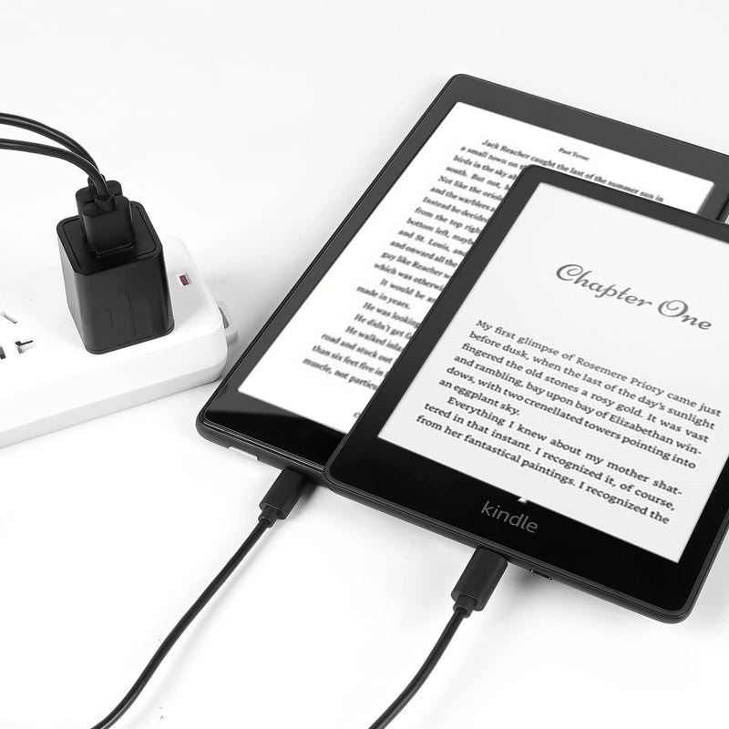 [Australia - AusPower] - 6Ft Fast Charger Fit for Fire Tablet,Compatible with All Fire HD Tablets(Fire HD 7 8 10&Kids Edition,Fire Max 11,Fire Plus& Kids Pro,Kindle Fire&All Kindle E-Reader),with 6Ft USB-C Micro USB Cable 