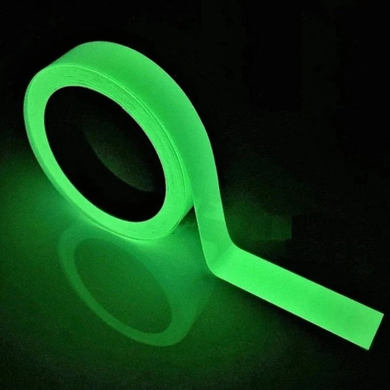 Glow in The Dark Tape, 0.4 inch × 16.5 FT Luminous Fluorescent Photoluminescent Tape Stickers for Dog Ramp, Bright Long-Lasting Night Decorations Home Marking