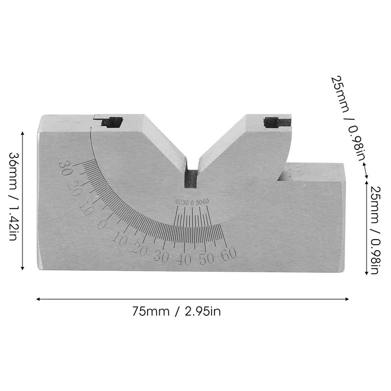 [Australia - AusPower] - Micro Adjustable Angle Gauge V Blocks, Adjustable Angle Gauge, Alloy Steel High Accuracy Angle V Block for Milling Machine 