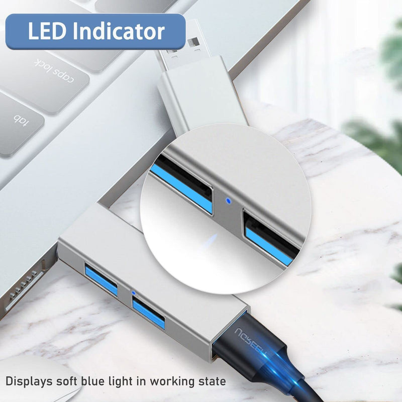 [Australia - AusPower] - USB 3.0 Hub, VIENON Aluminium 3-Port USB Hub USB Splitter USB Expander for Laptop, Xbox, Flash Drive, HDD, Console, Printer, Camera,Keyborad, Mouse Expand 3 USB 