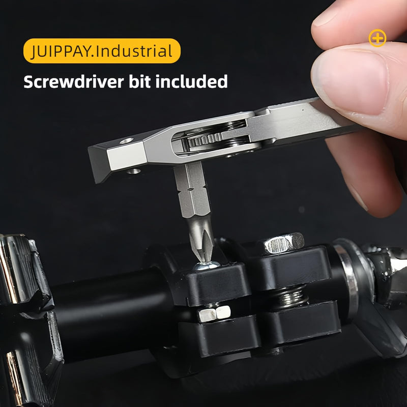 Titanium EDC pry bar, multifunctional tool, a collection of wrenches, pry bars, screwdrivers, nail drivers, bottle openers and other functions in a practical tool 02 Grey-l