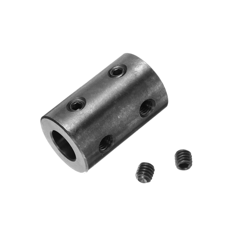 [Australia - AusPower] - uxcell Shaft Coupling 5/8" Bore, 1-1/4" OD, 2" Length, Black Oxide Plated Steel Rigid Coupling, Motor Wheel Coupler, (4 Set Screws) 