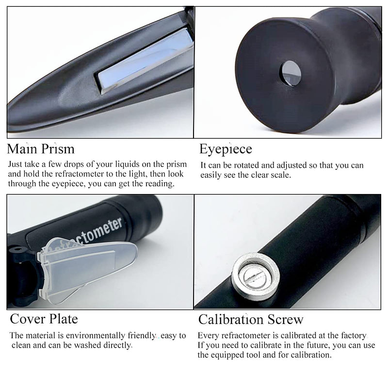 [Australia - AusPower] - Honey Refractometer for Honey Moisture,13-25% Honey Moisture Refractometer Tester with ATC,Measuring Moisture with High Accuracy for Honey, Bee Keeping Supplies 