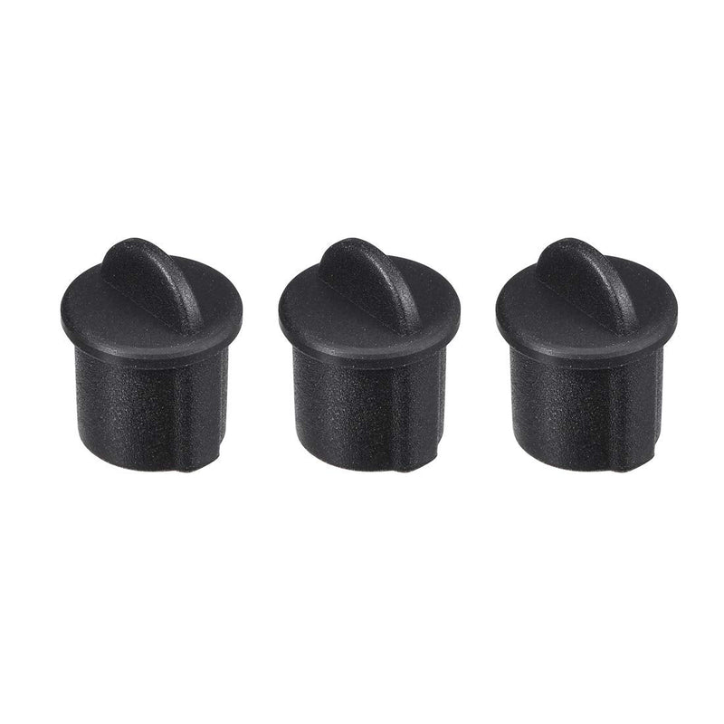 [Australia - AusPower] - uxcell Silicone BNC Anti-Dust Stopper Cap Cover for Female Port Black 20pcs 