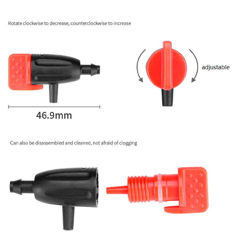 [Australia - AusPower] - Garden Irrigation Dripper, 30 Pack Adjustable Drip Emitters Garden Succulent Watering Dripper Sprinkler for 4mm/7mm Hose for Home Succulents Plants Lawn Flower Irrigation System 