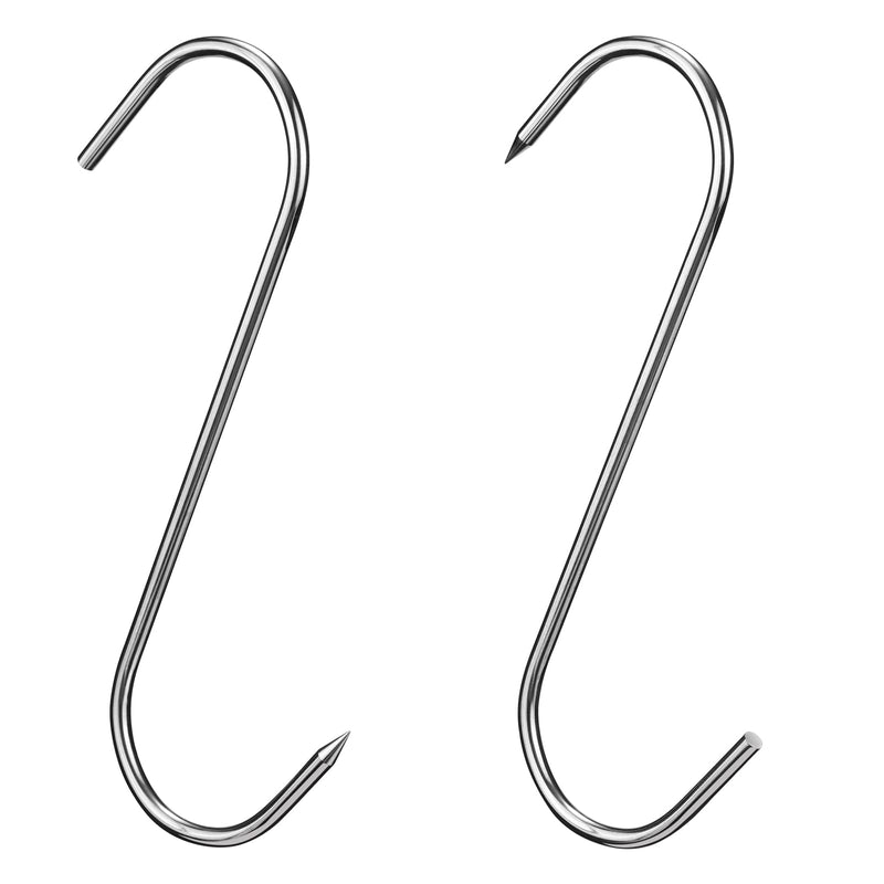 [Australia - AusPower] - 24 Pcs Meat Hooks, 5 Inch Butcher Hooks Stainless Steel, S Shaped Smoking Meat Processing Hooks for Hanging Chicken, Pork, Beef, Sausage, Mutton, Hunting Smoking Ribs, Drying BBQ (3MM Diameter) 24 Pcs 5 Inch(3mm) 