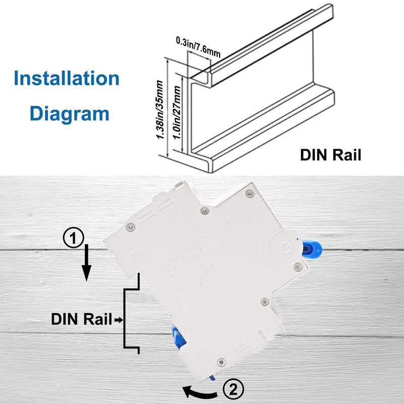 [Australia - AusPower] - smseace Miniature Circuit Breaker Low Voltage AC 32A 400V,2 Poles AC Disconnect Switch C32 DIN Rail Mount Used to Protect Circuit Equipment 