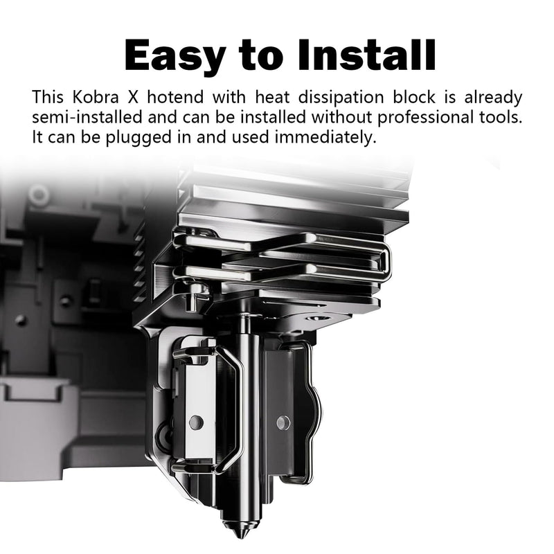 [Australia - AusPower] - Kobra X Hotend Heating Assembly Kit 3D Printer Assembled Extruder Kits- for Anycubic Kobra X All Metal Hot End/Printhead Replacement with Base Clip Heater Cartridge Thermister Easy to Install 1 