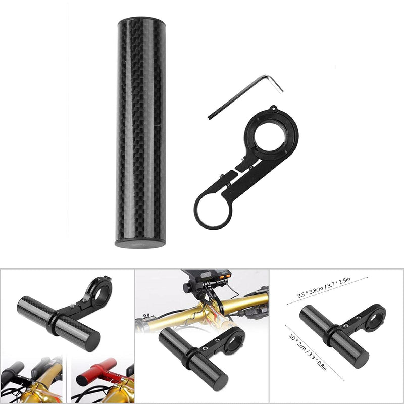 Bike Handlebar Extender, Aluminum Alloy and Carbon Fiber Construction, Bicycle Handlebar Extension 4 Inch Length for Cyclists, Commuters, Mountain Bikers, Road Riders