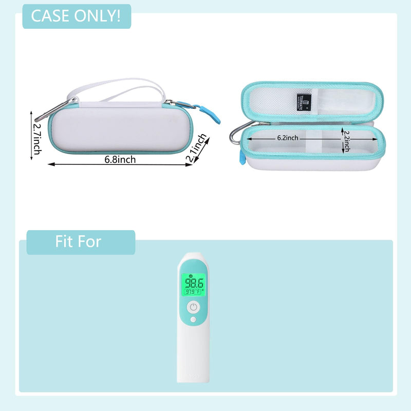 [Australia - AusPower] - Hard Storage Case for Thermometer,Travel Case for Viproud/femometer/GoodBaby 3-in-1 Infrared Thermometer(Box for Sale) (PU White) PU White 