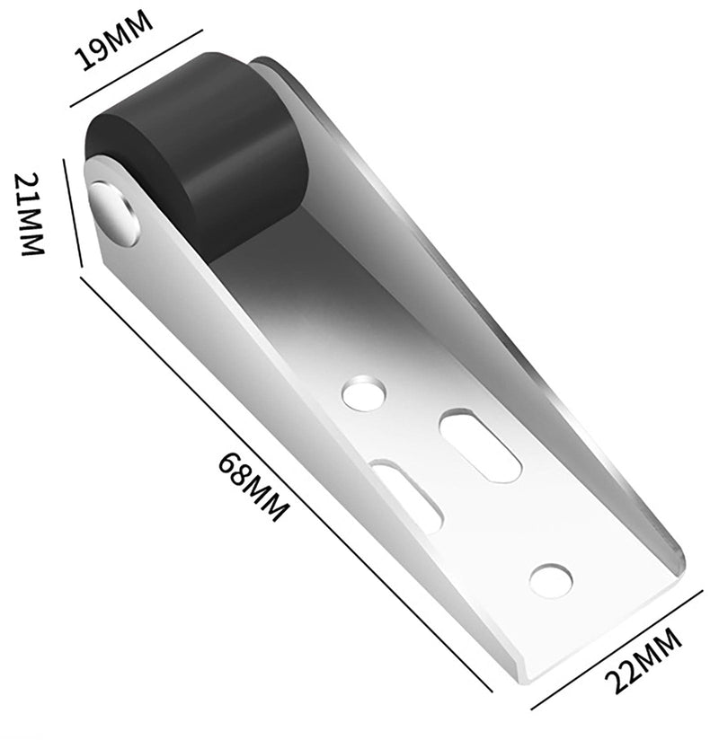 [Australia - AusPower] - Door Drooping Lifting Caster, 4 Pcs 2.8 Inch Carbon Steel Silent Rubber Wheel for Wood Door Support Anti-drooping (4) 