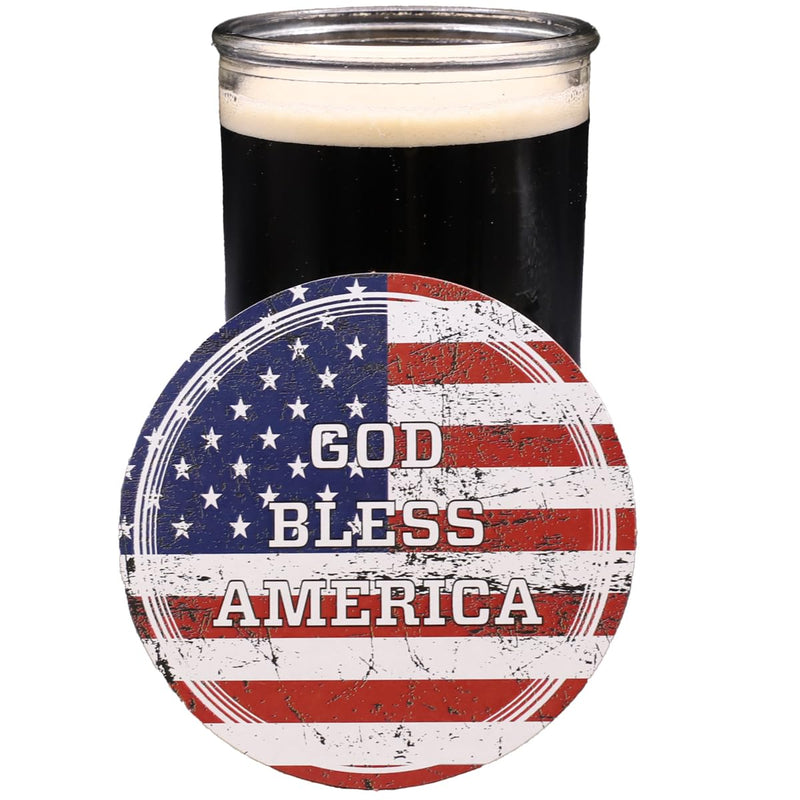 InStockLabels.com God Bless America Coasters, 25 Pack, 4 Inch, Thick Paper, Round, Perfect for Parties & Gatherings
