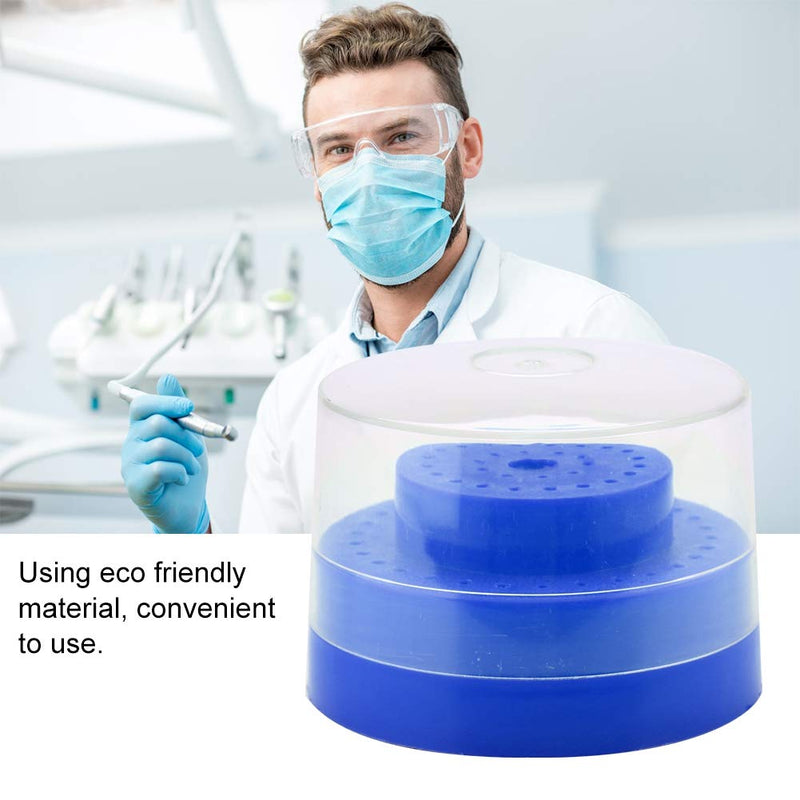 [Australia - AusPower] - Bur Holder, 60 Holes Slots Burs Block Burs Holder Block Case Opening Box, Block Case Organizer Instrument (Blue) Blue 