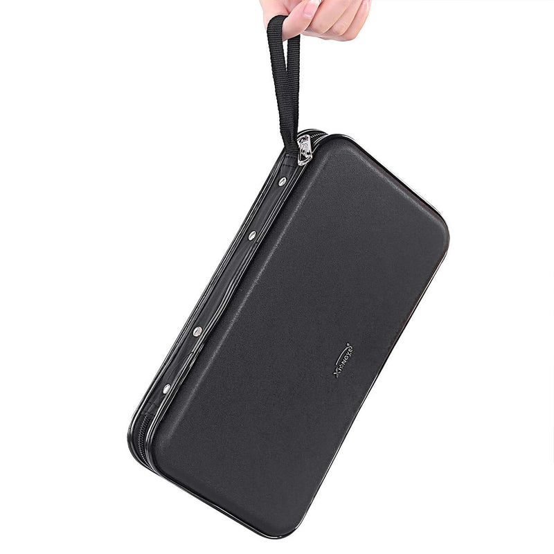 [Australia - AusPower] - CD DVD Case, 72 Capacity Heavy Duty Wallet, DVD CD Case Holder for Car, Hard Shell Sturdy case, CD Disk Holder, DVD disc Binder, Booklet, Protective Blu-ray Wallet (72 Capacity,Black) Black 