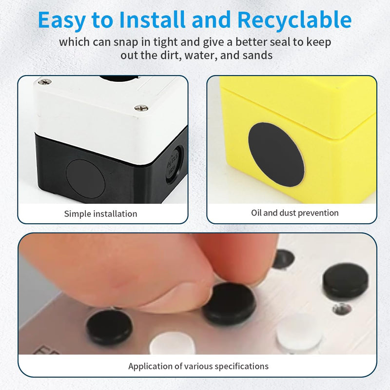 [Australia - AusPower] - 8Pcs 1"/26mm Rubber Plugs for Holes-T Type Silicone Stopper Black Hole Plugs Sink Cover, Round Snap-On Bottle Metal Tube Bore Furniture End Caps Inserts Waterproof 26mm(1") 