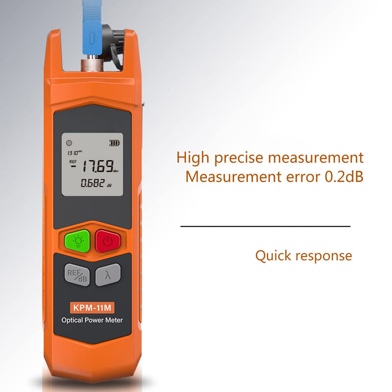[Australia - AusPower] - Mini Fiber Optic Power Tester, Optical Power Meter with Visual Fault Location, 7 Wavelength Fiber Optic Cable Tester (KPM-11M-A-G) KPM-11M-A-G 