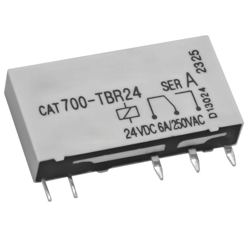700-TBR24 Relay (Pack of 12) - 6A 250VAC 24VDC 5Pins Power Relay for Allen-Bradley CAT700-TBR24
