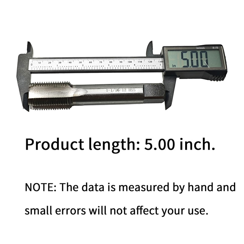 1-1/16"-12 Tap UN Right Hand Straight Flute Machine Tap Nominal Diameter 1-1/16" Thread Per Inch 12 Fin Thread Tolerance Grade 2B High Speed Steel HSS 1-1/16"-12 Right Hand Tap