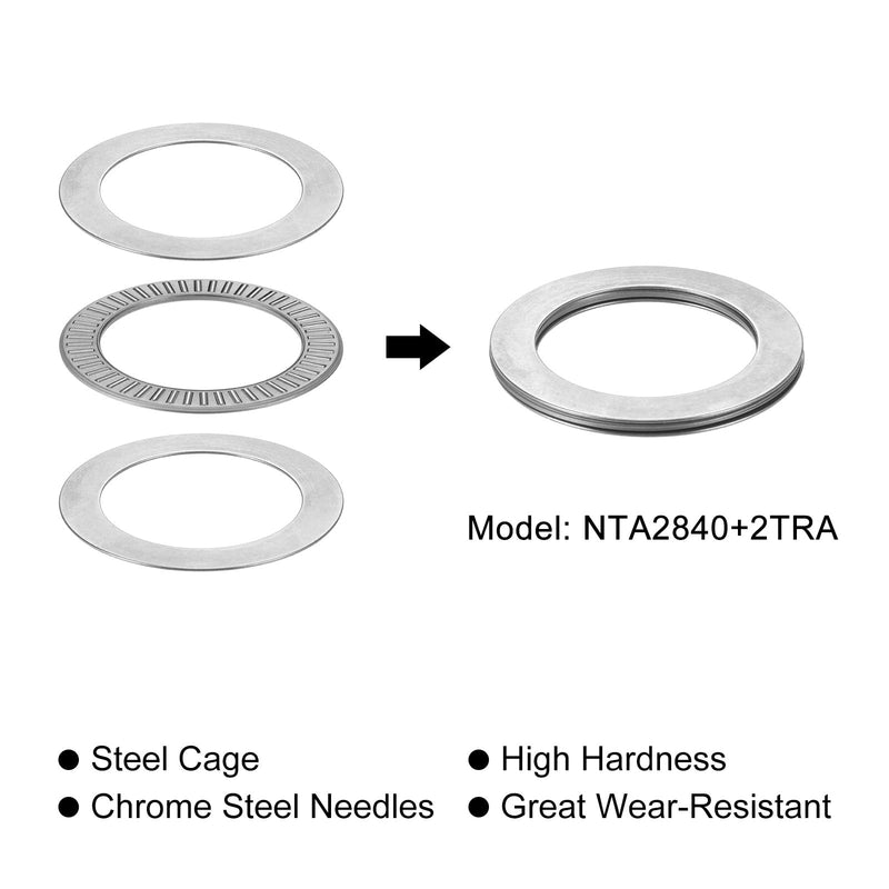 [Australia - AusPower] - uxcell NTA2840 Thrust Needle Roller Bearings with Washers 1-3/4" Bore 2-1/2" OD 5/64" Thickness 2pcs 1-3/4" x 2-1/2" x 5/64" 