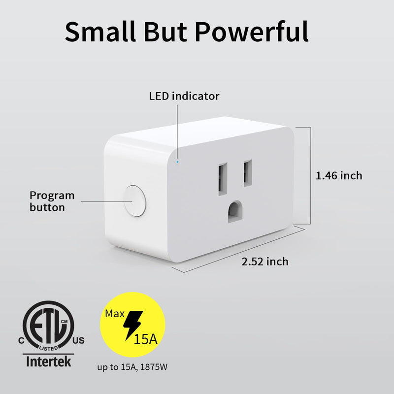 Minoston 800 Zwave Plug Smart Outlet Switch LR, Z-Wave hub Required, Bult in Zwave Repeater, Compatible with SmartThings, Hubitat, Wink, Compatible with Alexa Google Assistant, White, 2 Pack (MP31Z)