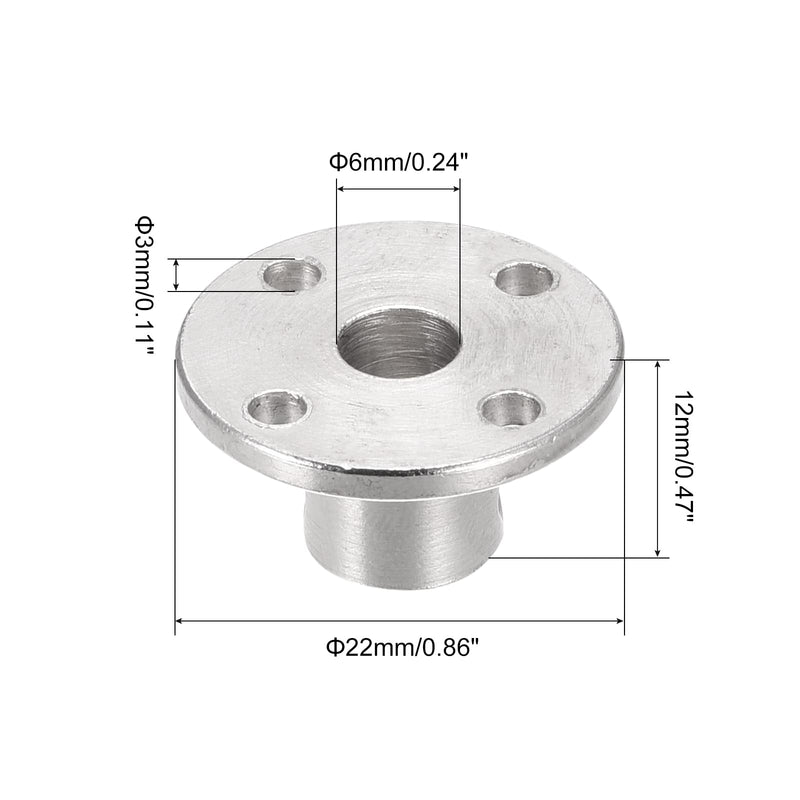 [Australia - AusPower] - MECCANIXITY 4pcs 6mm Flange Coupling Connector, Shaft Axis Fittings for DIY RC Model Motors, with 8pcs Fastening Screw 2pcs M1.5 Hex Wrench 