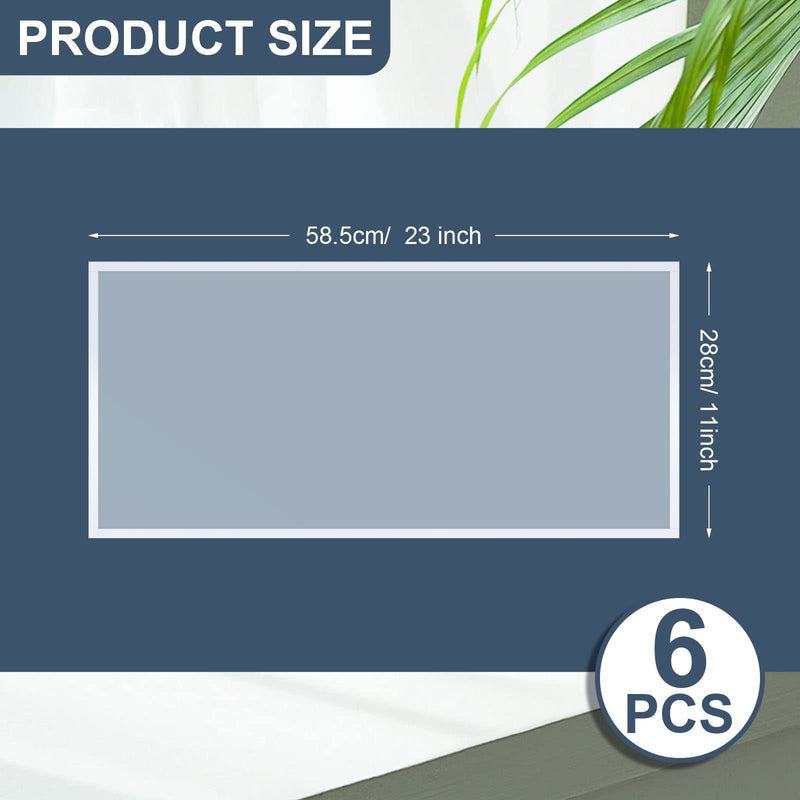 [Australia - AusPower] - 6 Pcs Abrasive Blasting Cabinet Lens Cover Polyester Film Sandblast Cabinet Inner Lens Protector Adhesive Standard Sand Blast Film for Sandblast Cabinet Replacement, 23 x 11 Inch 6 