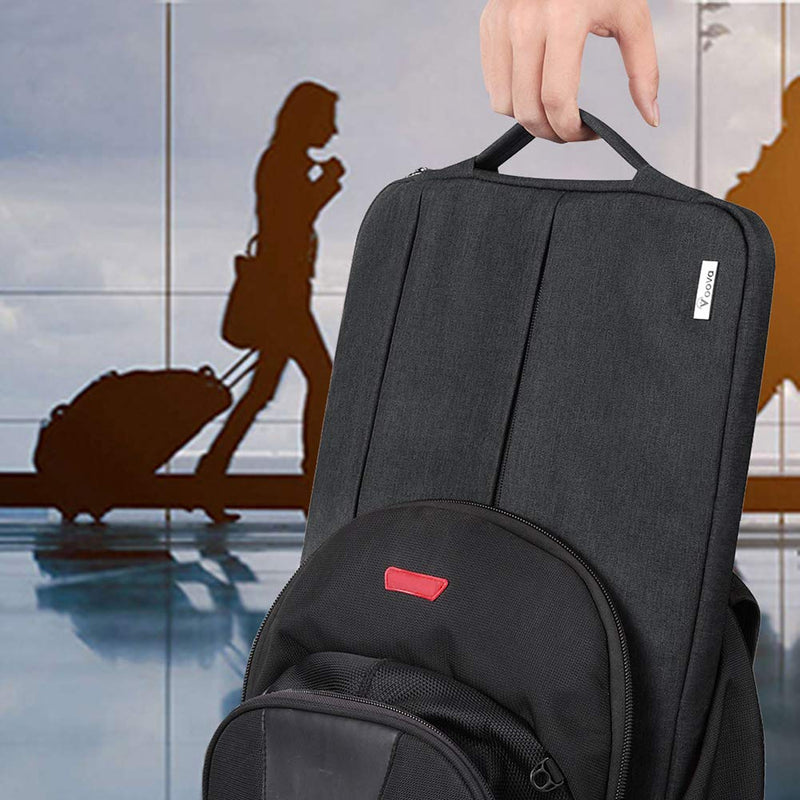 [Australia - AusPower] - Laptop Sleeve 13 13.6 Inch Compatible with MacBook Air/Pro 13 M1/M2,Surface Laptop 4/5,Surface Pro X/9/8,13.5”Chromebook,Slim Computer Cover Bag,Black 12.6-13.6 Inch Black 