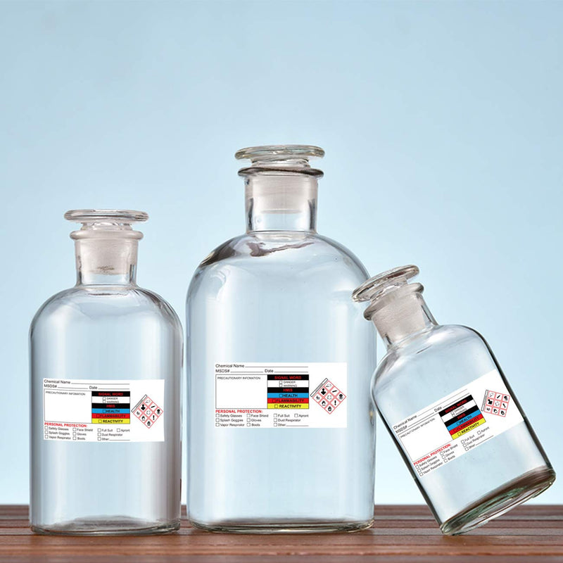 [Australia - AusPower] - Chemical Identifying and Marking Sticker Christmas SDS Stickers Write-in Labels 2x4 inch MSDS Stickers Safety Data Sheet Labels 300pcs 