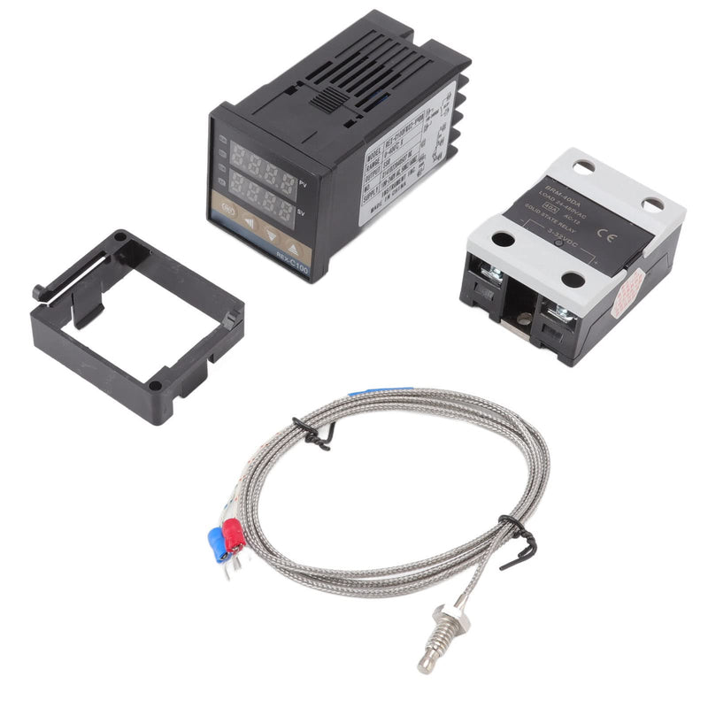 [Australia - AusPower] - EVTSCAN Thermostat Temperature Controller Plastic 0 to 400 Degree Centigrade with K Thermocouple Relay 100‑240V 