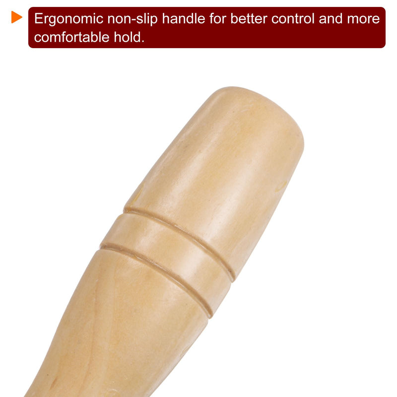 [Australia - AusPower] - QUARKZMAN Pack of 3 Wooden File Handle 4.72 Inch 6.8 mm Round Hole Ergonomic Handles with Metal Collar for 10 Inch Metal Files 10" 