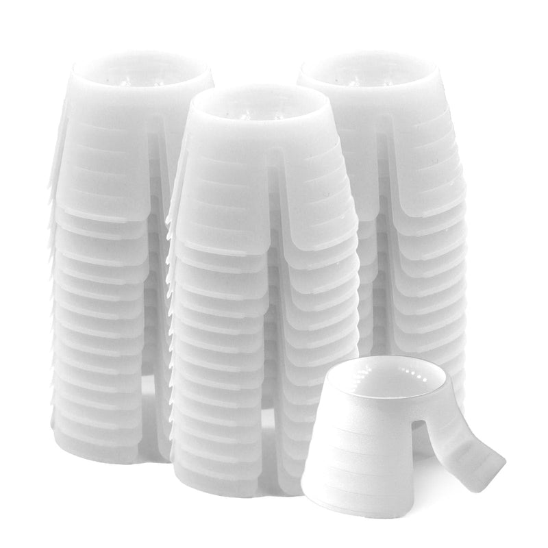 [Australia - AusPower] - 100Pcs Plastic Disposable Dental dappen Dish with Bendable Hinge Wide Base Makes Dish Stand Firmly, Neil dappen Dish, Eyelash dappen Dish Assorted Colors 100 