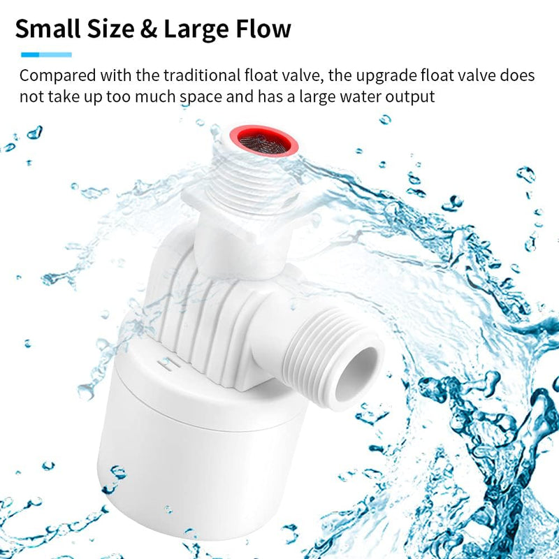 Water Float Valve 1 Inch Water Level Controller Built-In Water Tank Upgrade Float Valve for Livestock Tanks,Cistern,Toilet (2pcs 1 inch top inner) 2