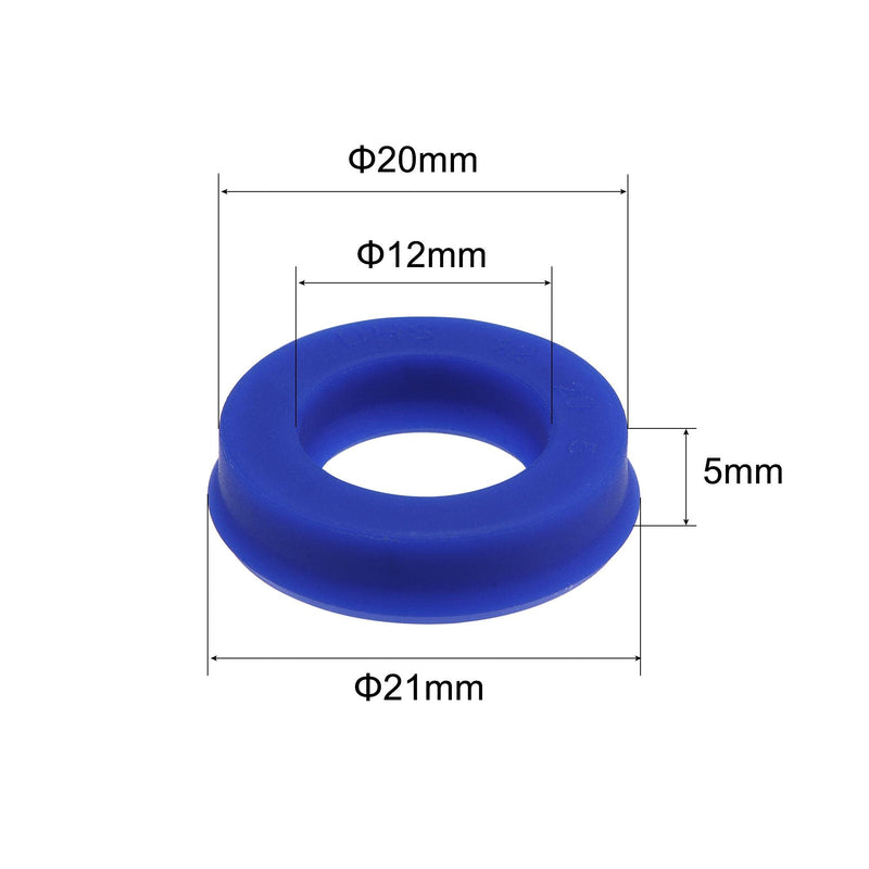 [Australia - AusPower] - uxcell UHS Radial Shaft Seal 12mm ID x 20mm OD x 5mm Width PU Oil Seal, Blue Pack of 10 12mmx20mmx5mm 