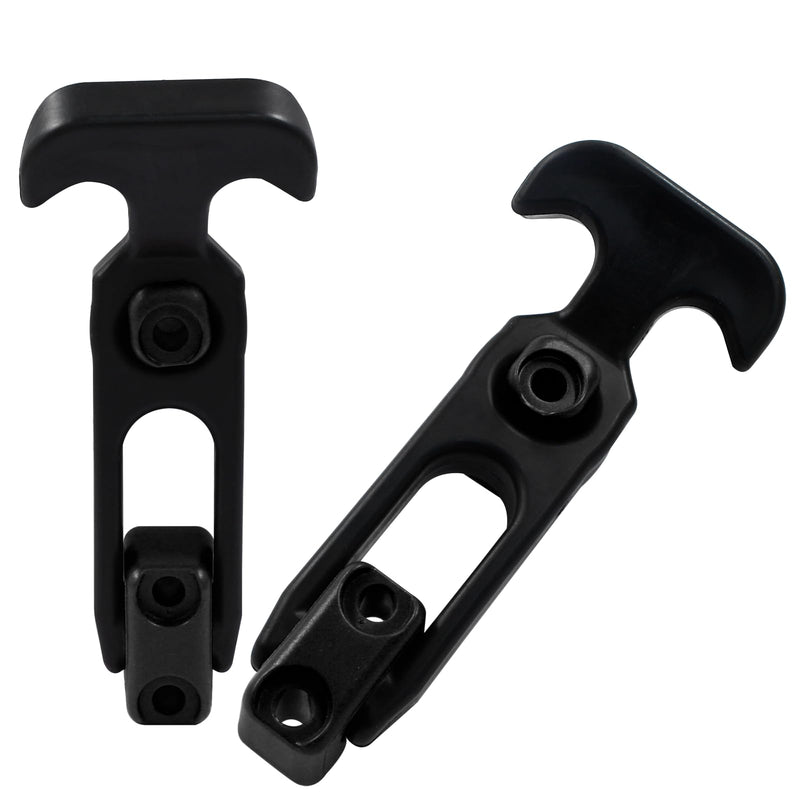 [Australia - AusPower] - Hordion 2 Pack 110 x 46mm T-Handle Latches, Toolbox Lid Latches Boat Hatch Latches, Rubber Draw Latches for Toolbox Cooler Replacement(Black) 110 x 47mm-Black 