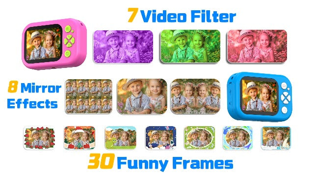 Waterproof Kids Camera, Underwater Camera for Kids 1080P Digital Video Camcorder with 2.4” Display, 32GB TF Card, Emergency LED Flash, Diving Swimming Beach Pool Toys for 3-12 Years Old Girls, Pink