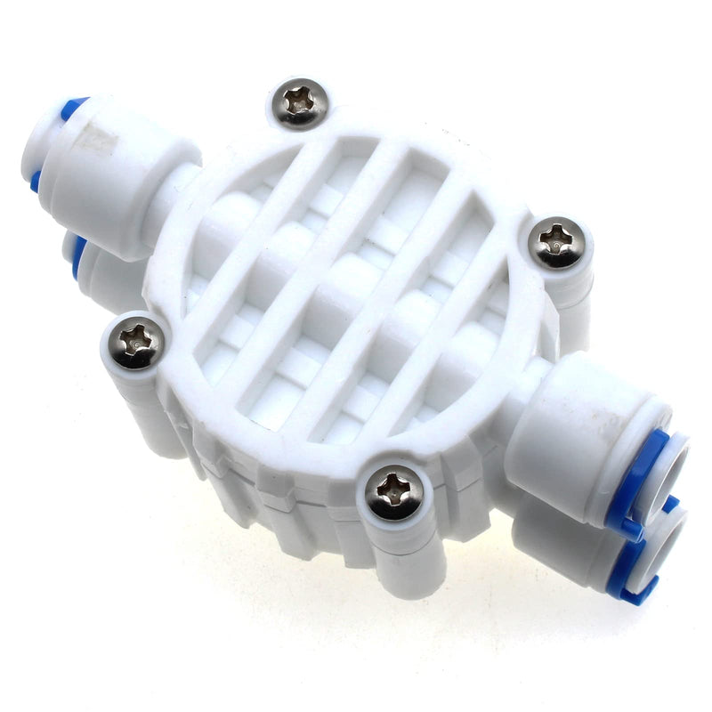 [Australia - AusPower] - 1/4" Tube 4 Way Port Auto Shut Off Valve Quick-Connect Water Systems 1/4" Automatic Shut Off Valve for RO Reverse Osmosis Water Filter System [FDXGYH] 